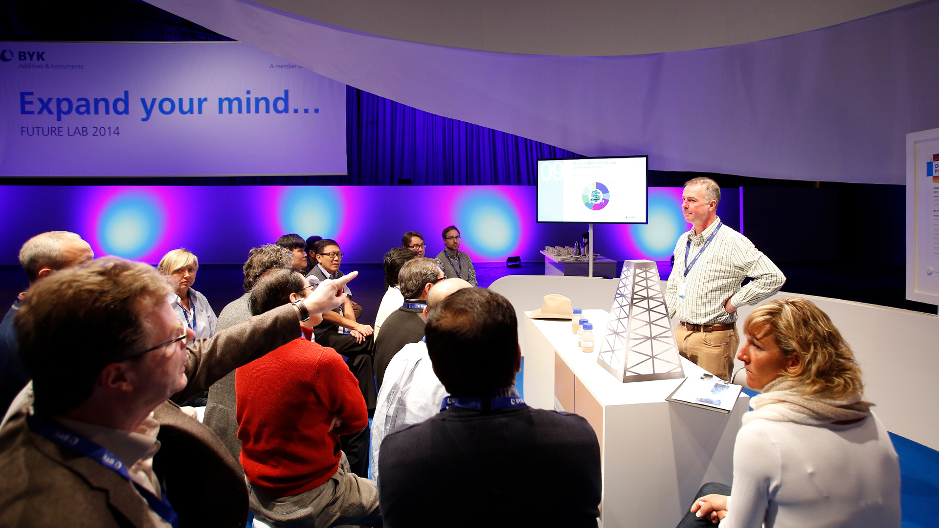 BYK Future Lab - Themeninseln zur Produktinszenierung und als Dialogflächen