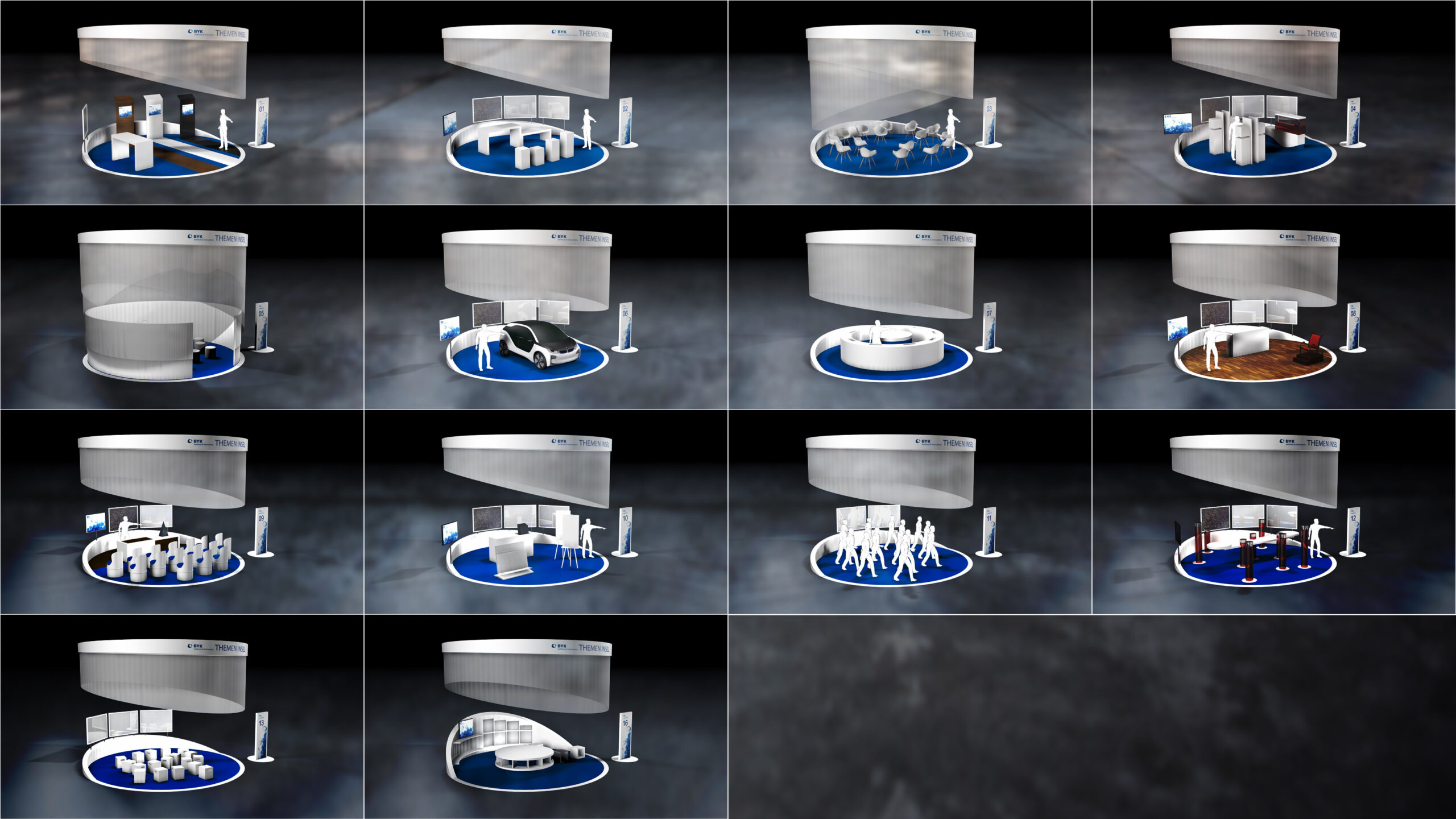 BYK Future Lab - Themeninseln zur Produktinszenierung und als Dialogflächen