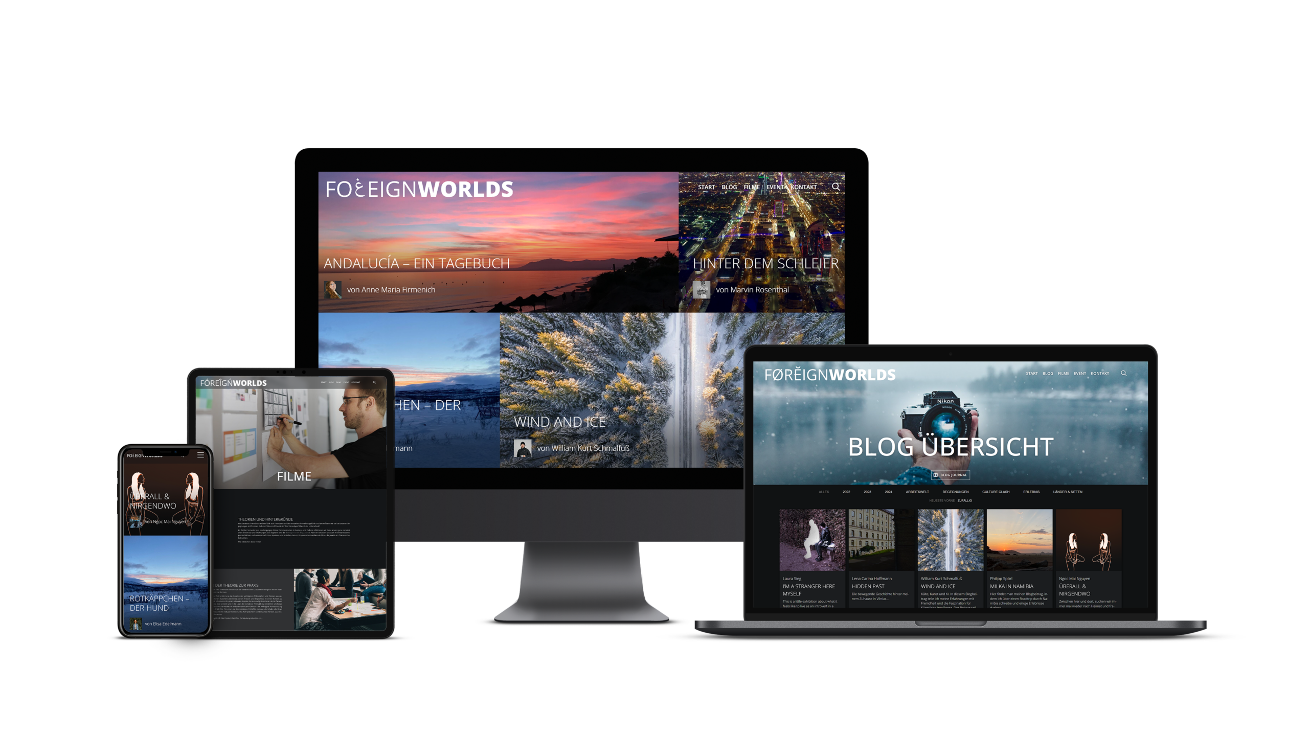 FOREIGNWORLDS Online - Responsives Webdesign